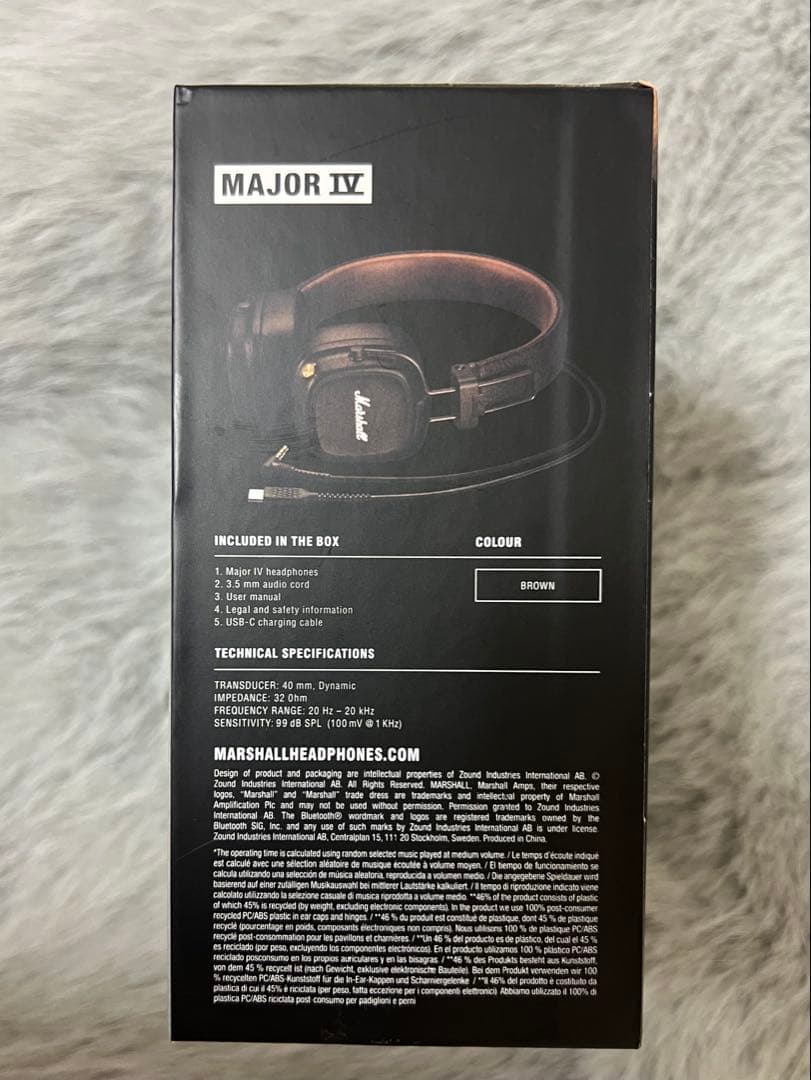 Marshall Major IV ワイヤレスヘッドフォン