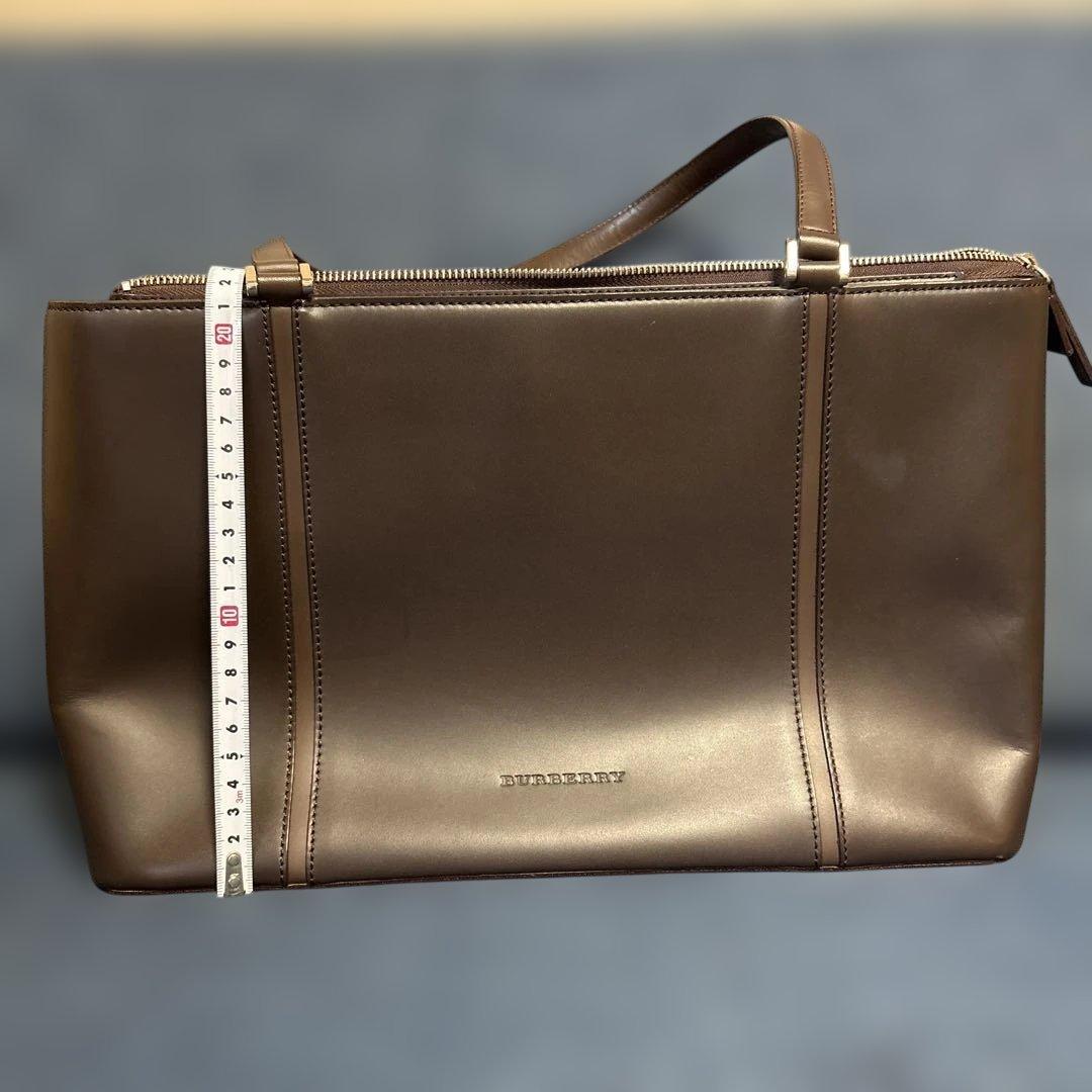 値下げしました【Burberry】ブラウンレザー ビジネスバッグ