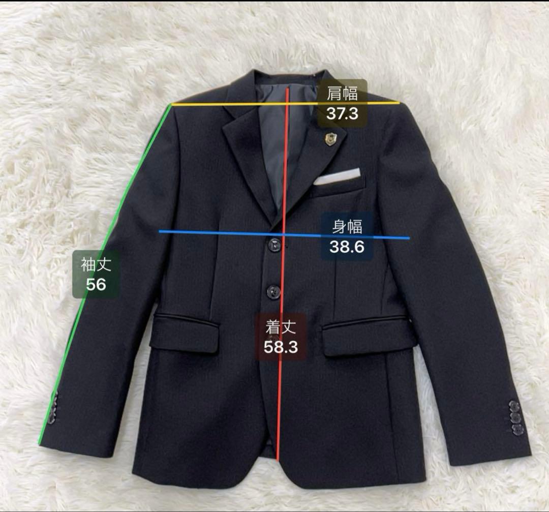 卒業式ビームス フォーマル セットアップスーツ4点セット 上下 ブラック 150