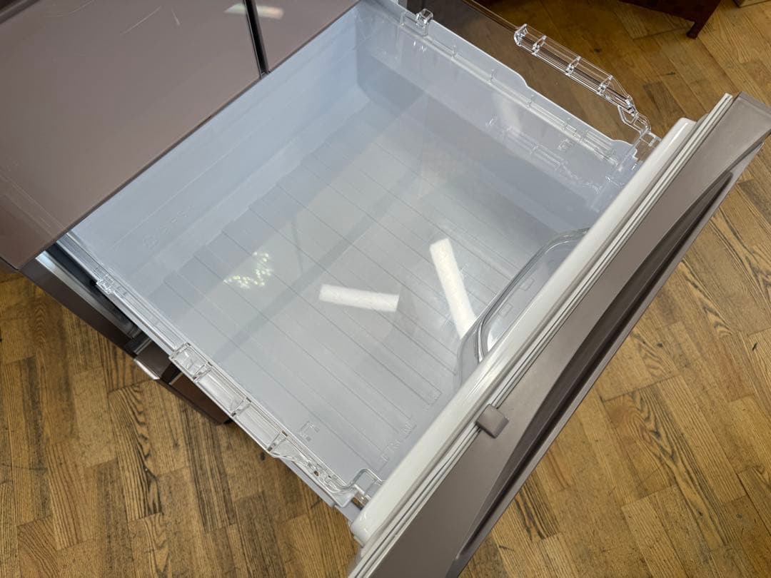 F027 MITSUBISHI ５ドア　冷蔵庫　455L　ガラスドア　右開き