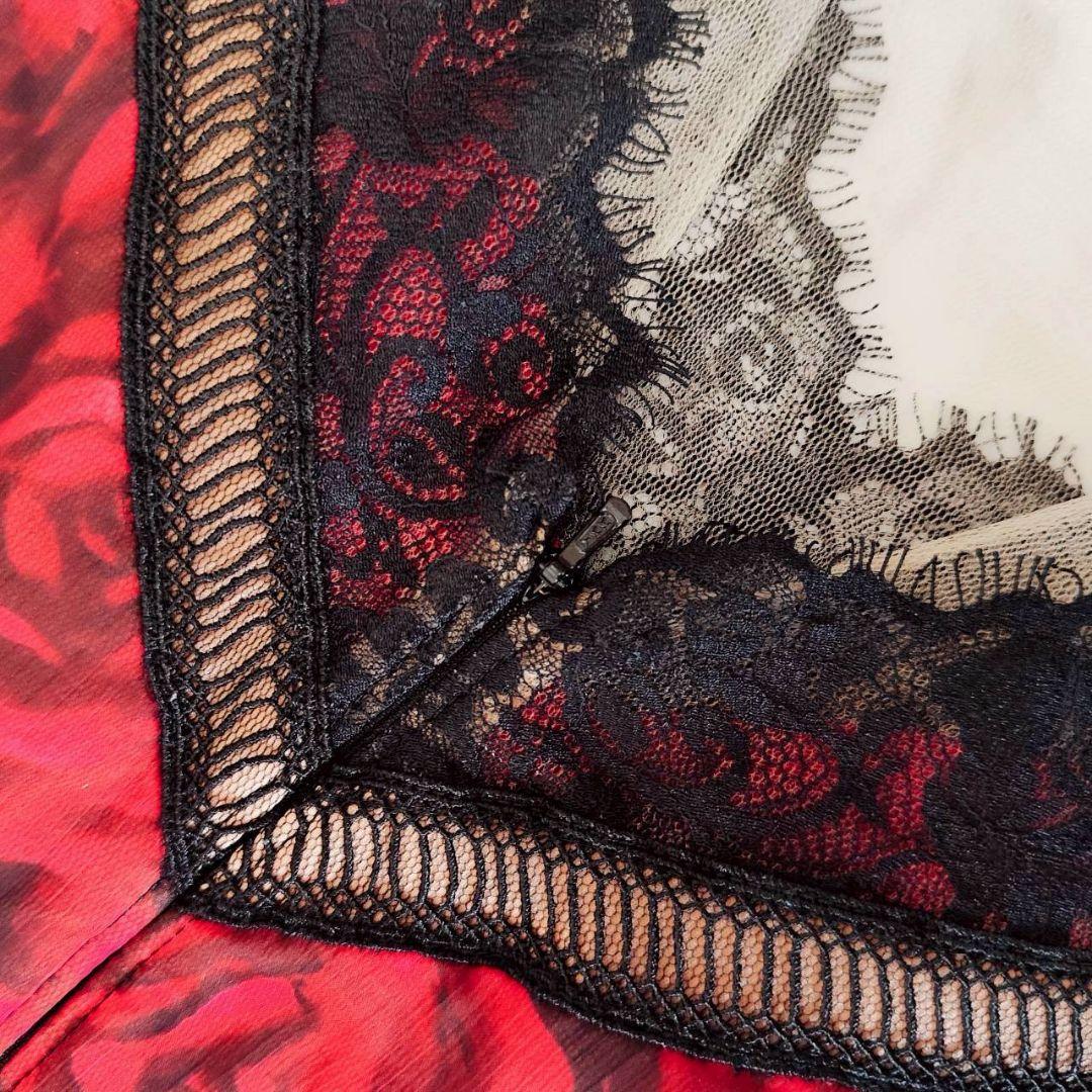 TADASHI SHOJI ローズ レース ロング マキシ ドレス 0