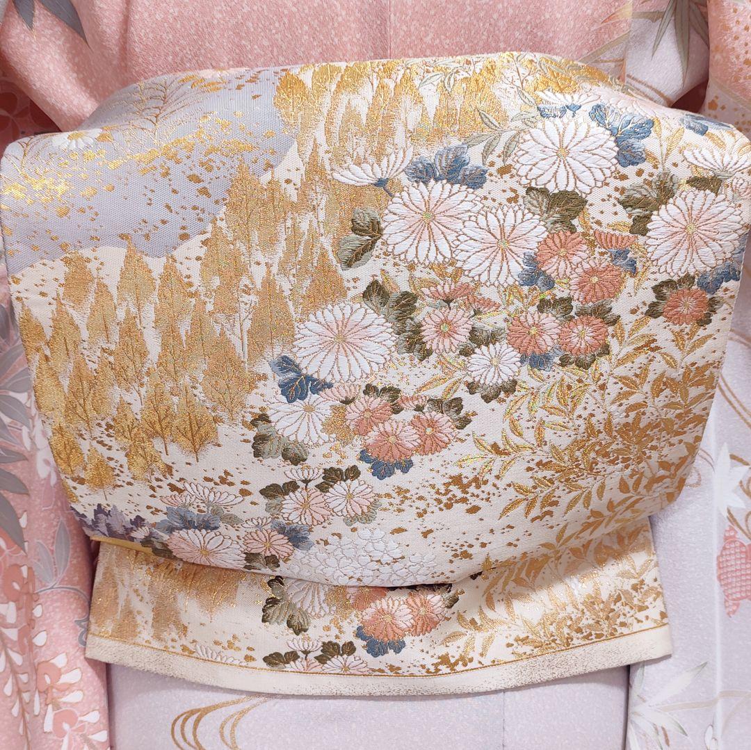 ❰6391❱ フルセット　訪問着　袋帯　帯〆　帯揚げ　正絹 入学式 七五三　着物