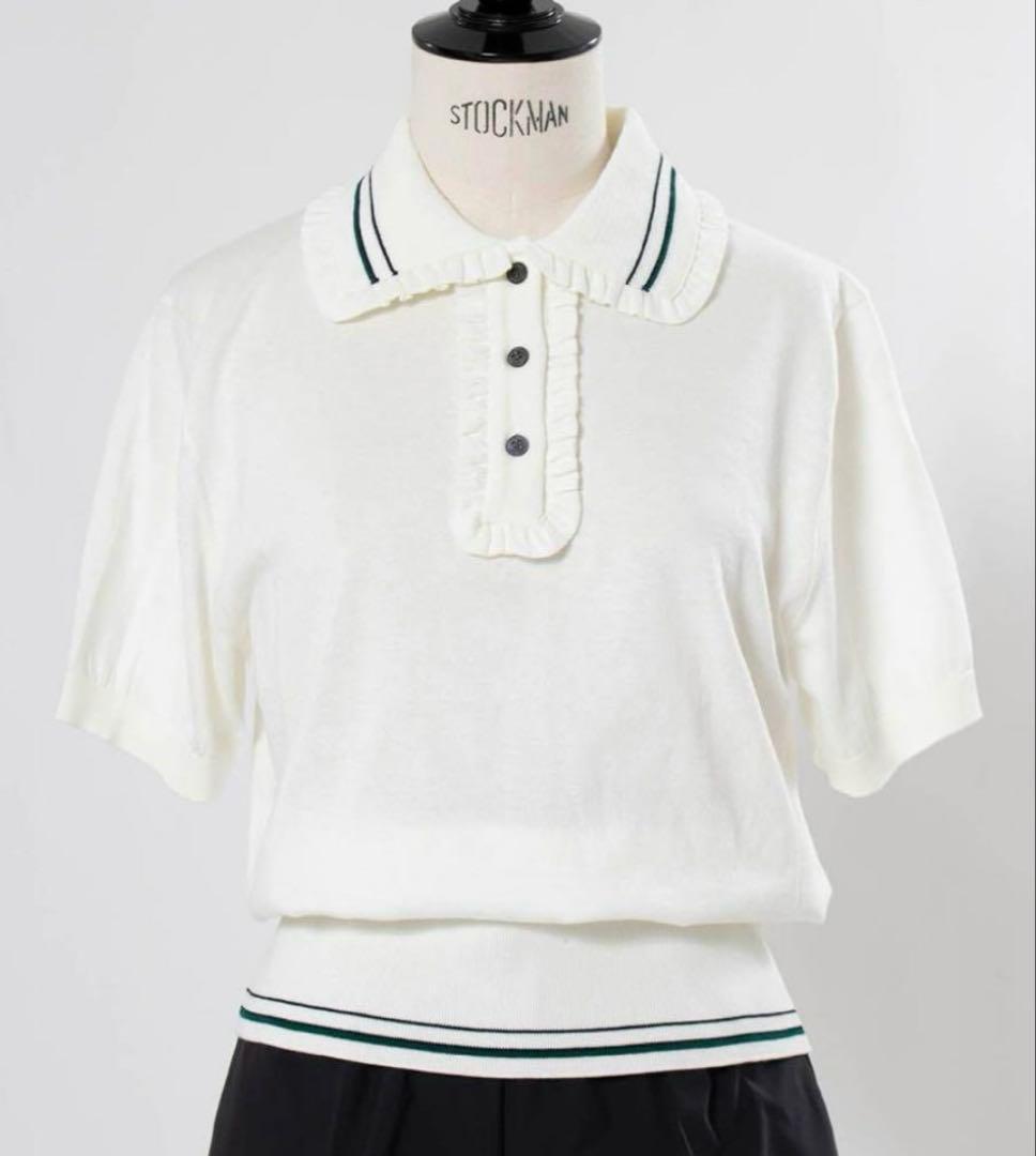 yori ミニフリルポロニット【2025SM】　ホワイト36