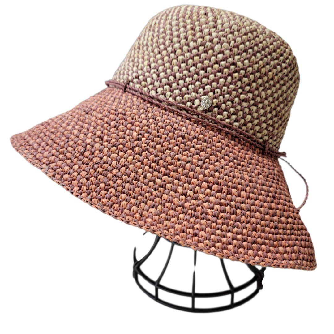 美品 バイカラー ヘレンカミンスキー PROVANCE8 ラフィアハット