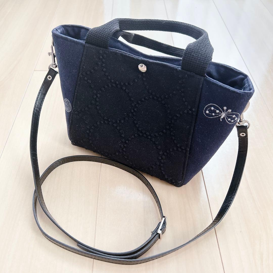 4485*ミナペルホネン☆ハンドメイド☆タンバリン ちょうちょbag