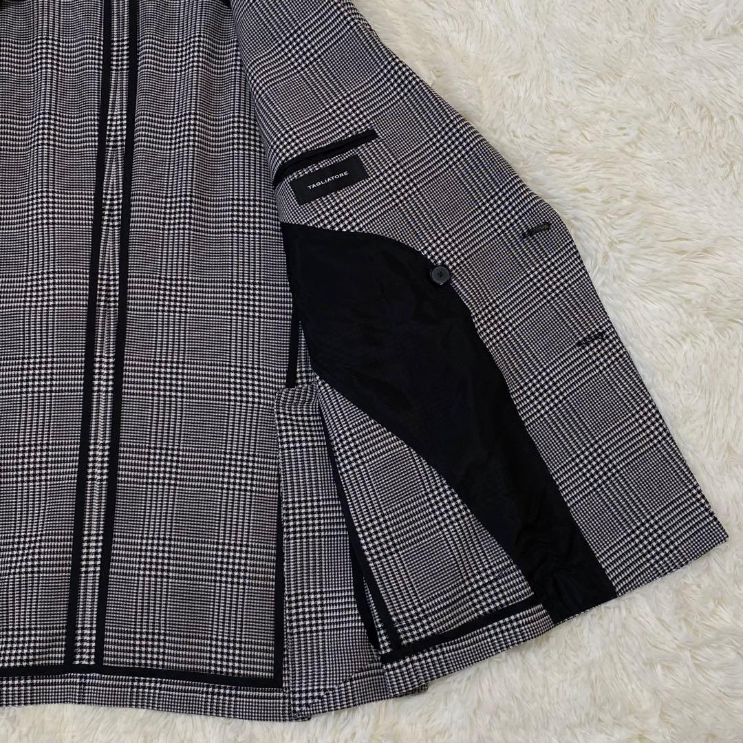 ✨極美品✨ TAGLIATORE ウール チェック ダブル カジュアル 50