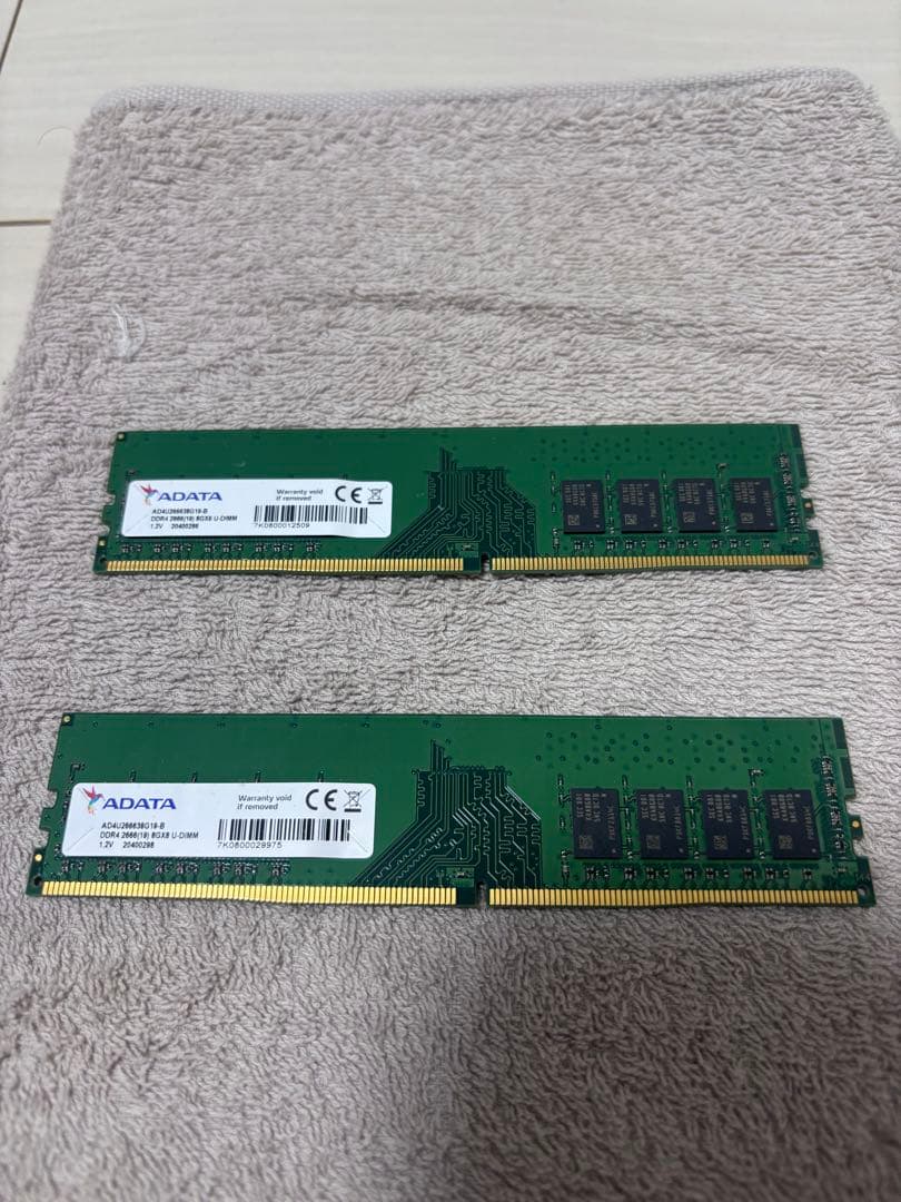 ADATA DDR4-2666MHz メモリ 8GB×2枚 16GB