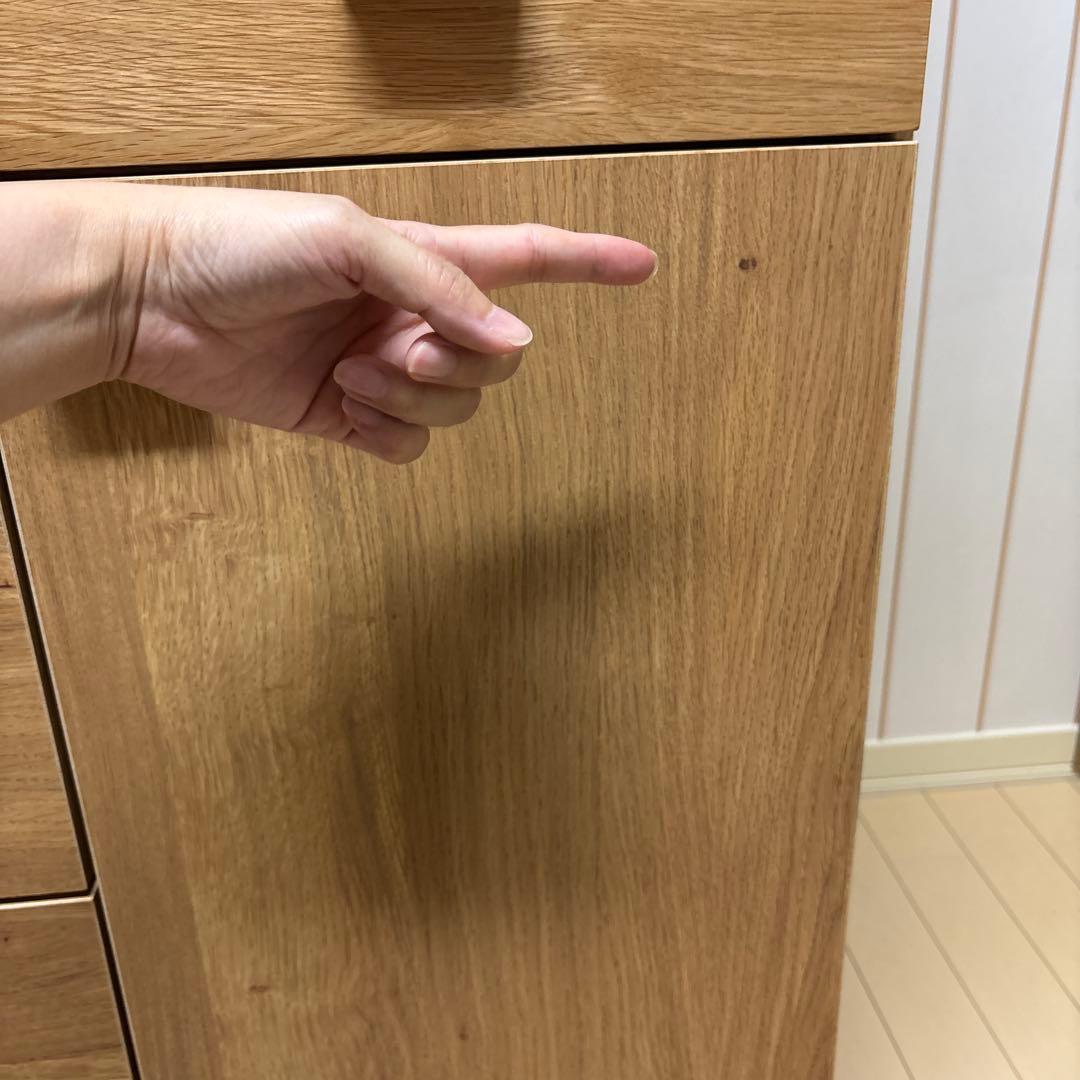 オーク材 ウレタン塗装 キッチンボード キッチン収納 食器棚