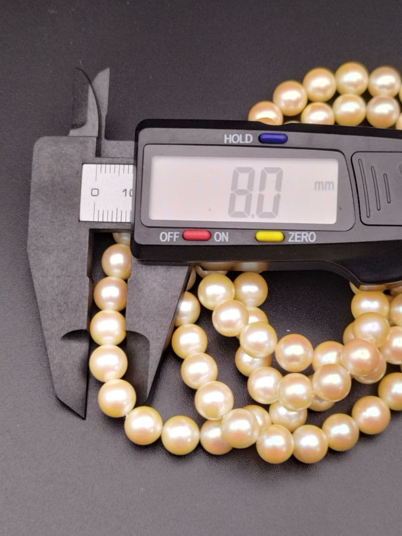 アコヤ本真珠 ロングパールネックレス あこや 照り silver925