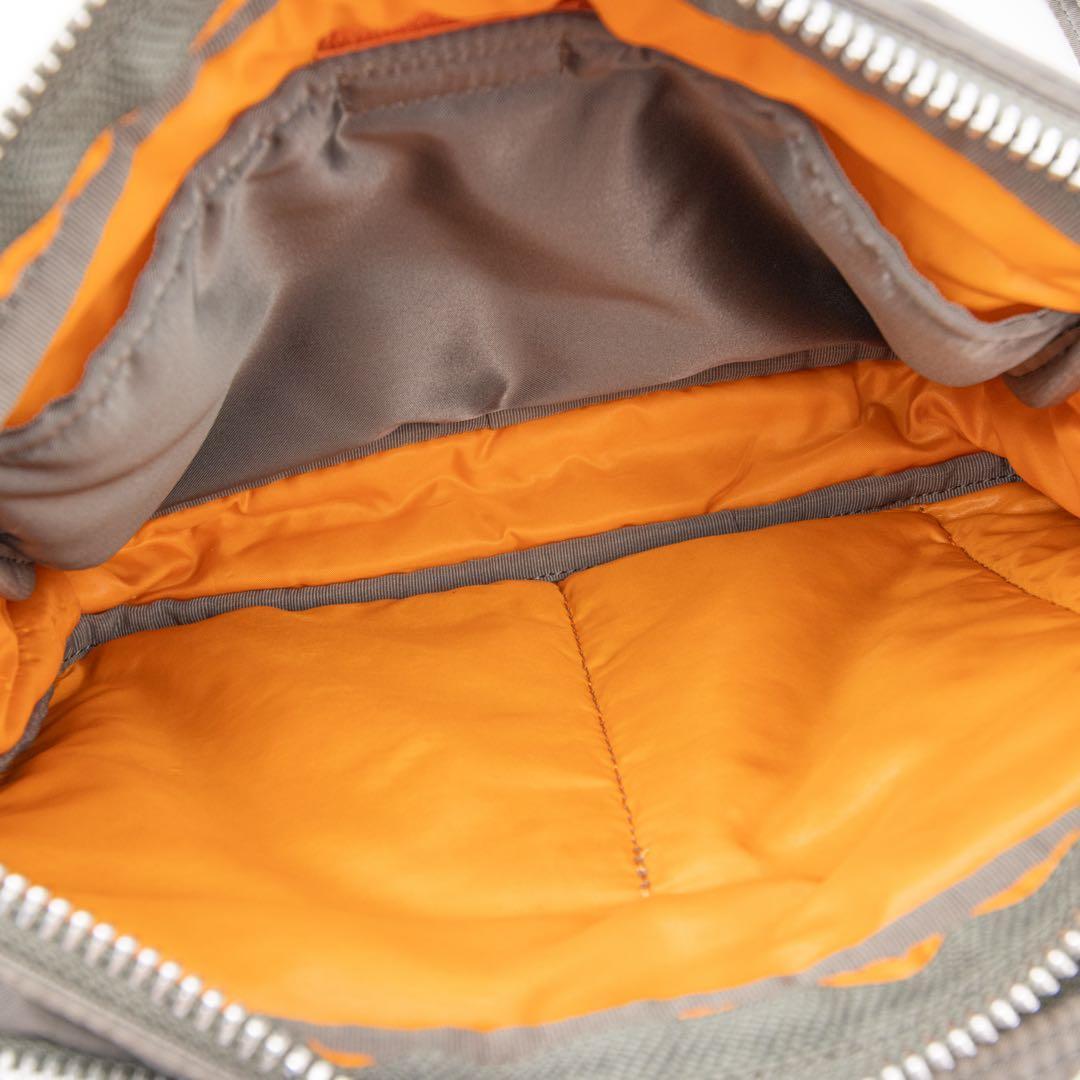 A039【美品】ポーター／タンカー　スリングバッグ　ショルダー　シルバーグレー