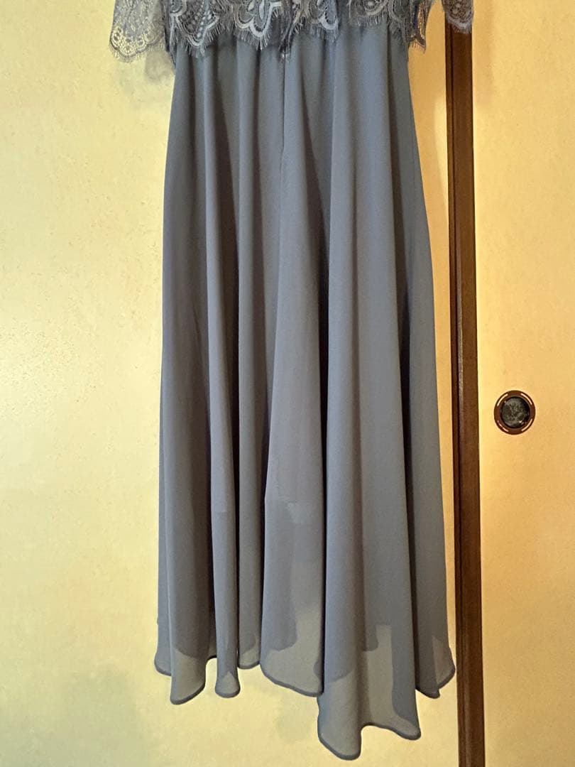 DorryDoll プチハイネックフレアレーススリーブフィッシュテールワンピース