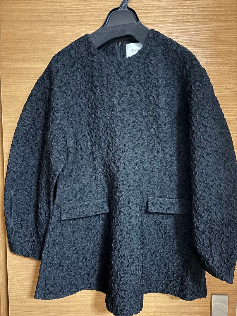 美品　OHGA パフチュニック　ブラック　PUFF TUNIC