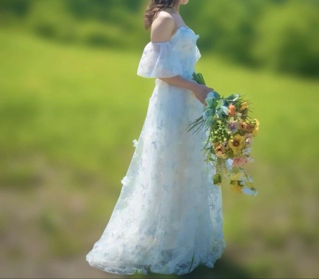 ドレスプロダクション　パフスリーブドレス（収納カバー付）　前撮り　結婚式