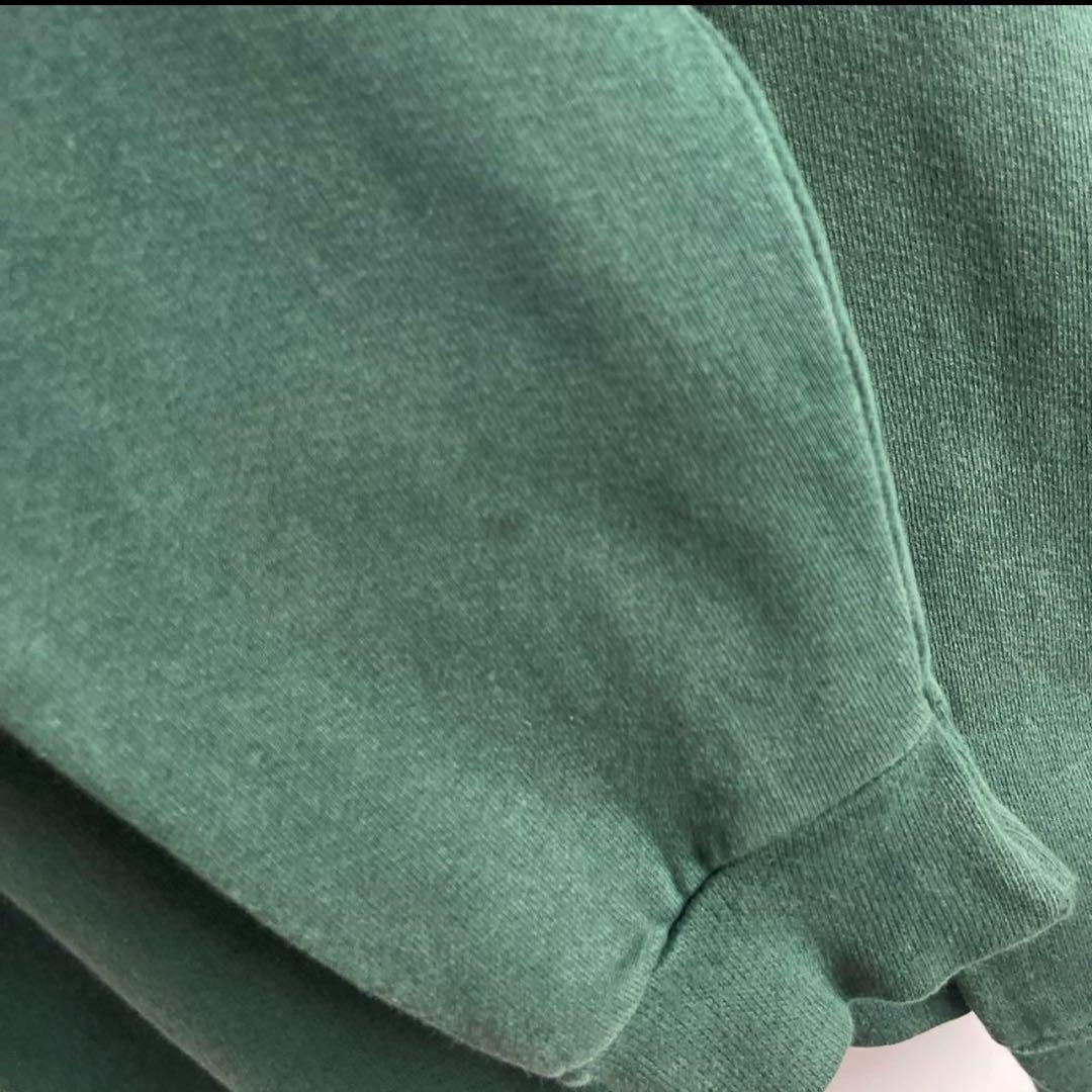 NIKE 銀タグ 90s アメリカ製 スウェット 刺繍ロゴ 1番人気 カーキ 緑