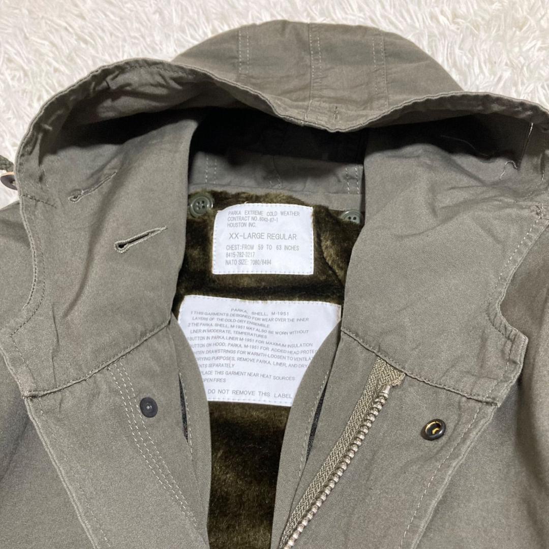 15347ヒューストン モッズコート M-51 XXL カーキ 米軍 青島コート