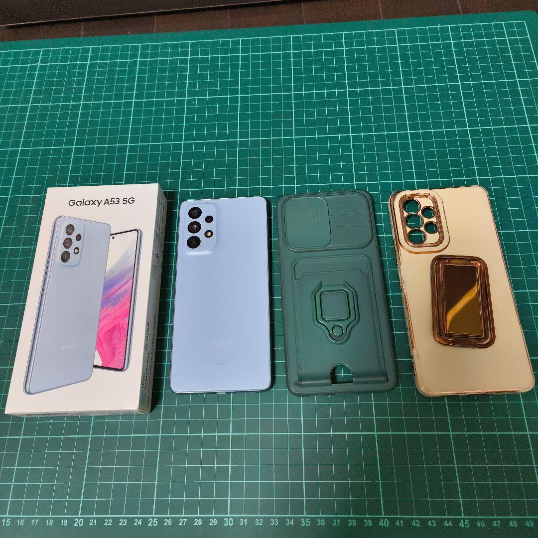 Galaxy　A53　5G　SCG15　オーサムブルー　サムスン