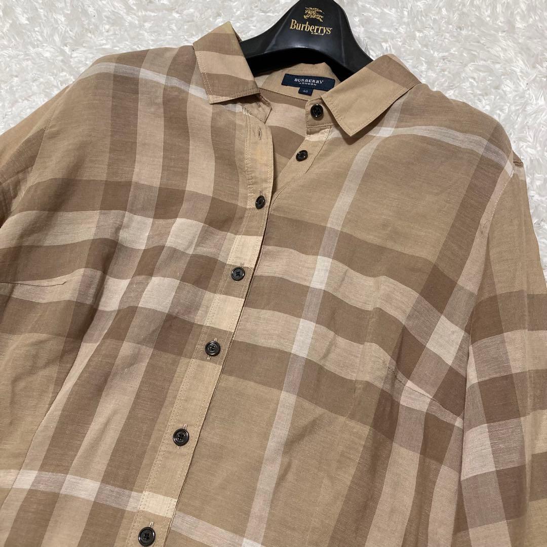 大きいサイズ48 バーバリーロンドン メガチェック シャツ チュニック