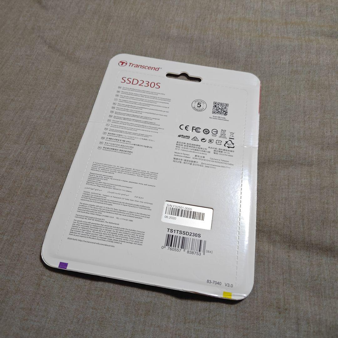 Transcend SSD230S 1TB SSD 新品未使用品 2個