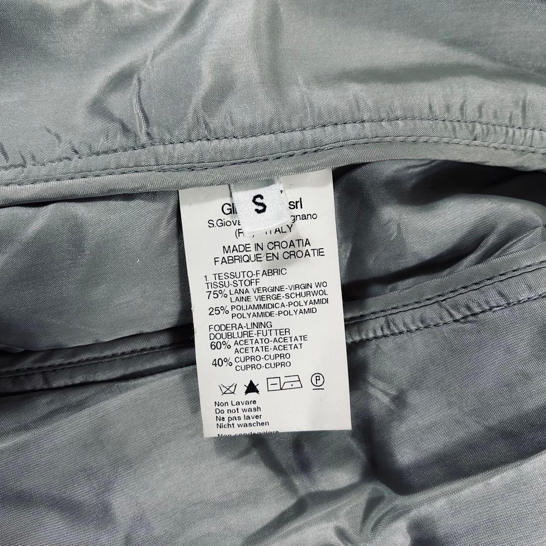 マリテフランソワジルボー　スタンドカラージャケット　イタリア　グレー　ウール