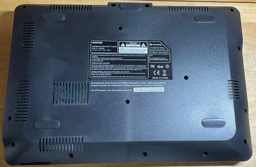 wonnie 新品 ポータブルDVD・BD・Blu-ray・ブルーレイプレーヤー