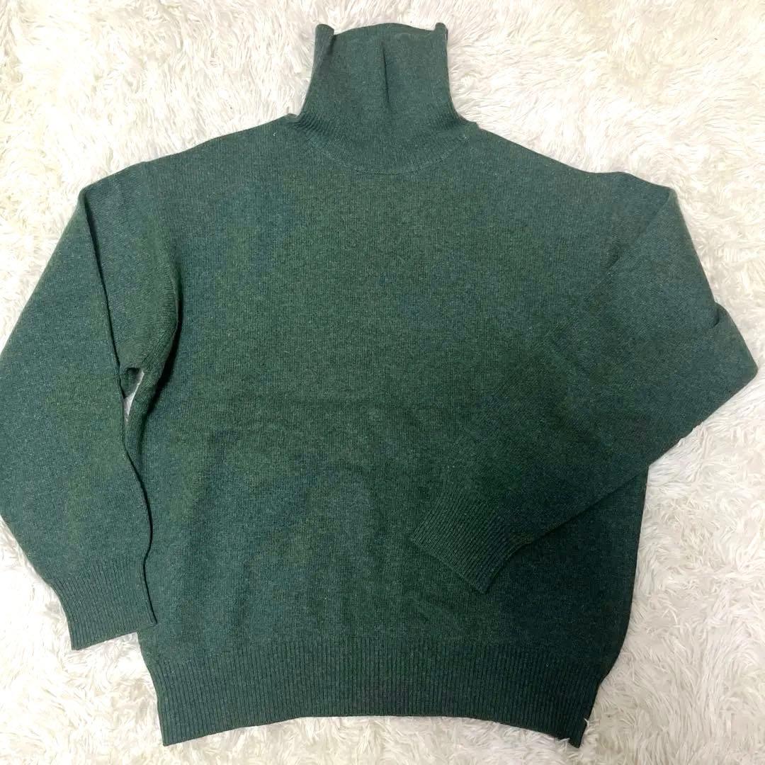 【極美品】✨ゼニア カシミヤ100% タートルネック ニット L イタリア製