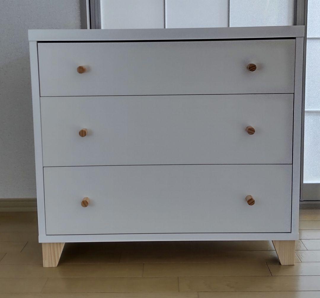 モモナチュラル　LOVE CHEST T75 3段 チェスト　タンス