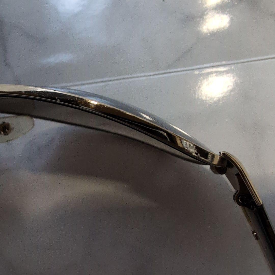 PRADA ゴールドカラーフレームメンズサングラス 度無し