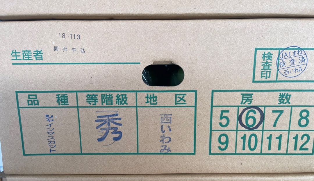 ② 【島根県産】シャインマスカット約5キロ 大房の6房