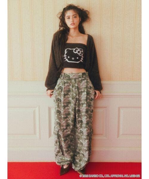 CALNAMUR×HELLO KITTY コラボ カモフラワークパンツ F 新品