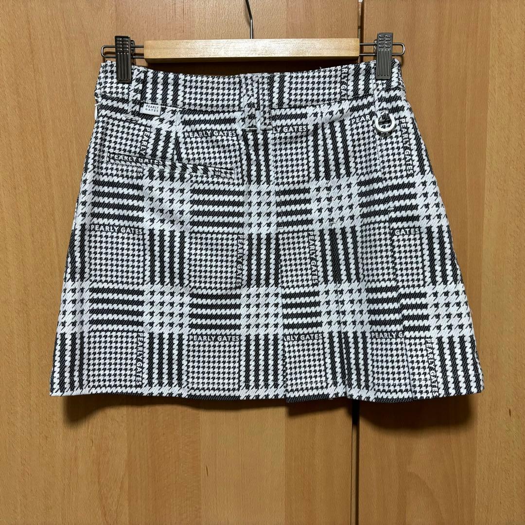 パーリーゲイツ　先染ストレッチカルゼスカート　グレンチェック　レディース