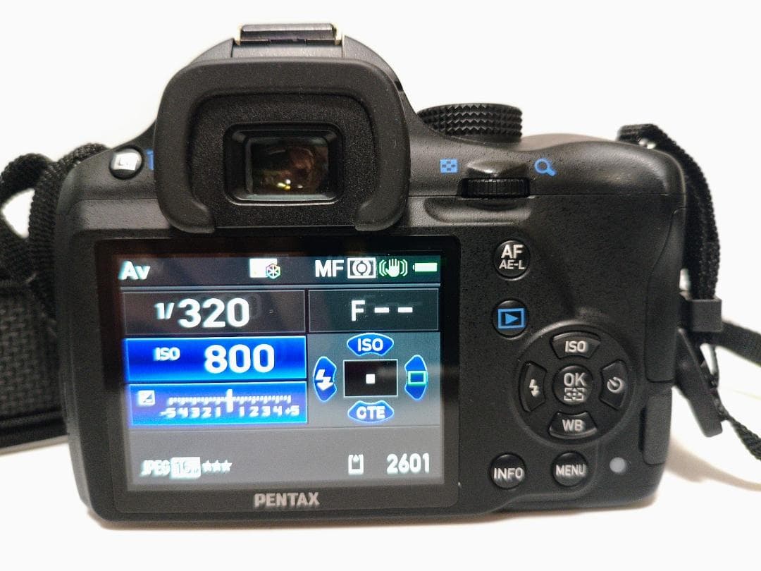 【黒死病対策、内臓電池交換】PENTAX K-50+18-55 純正充電器セット