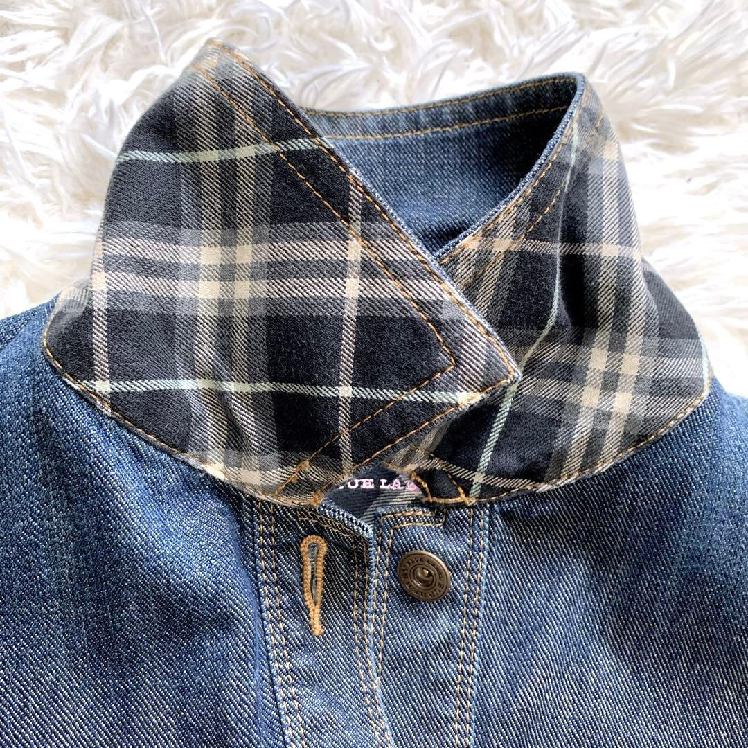 美品　バーバリーブルーレーベル　デニムジャケット　Ｍ　ノバチェック　ホースロゴ