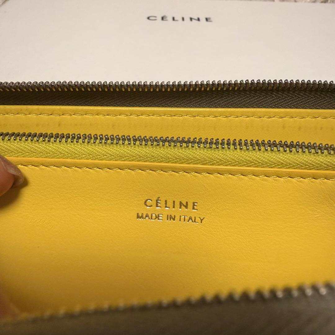【正規品】CÉLINE グレー レザー 長財布/シリアルナンバー有
