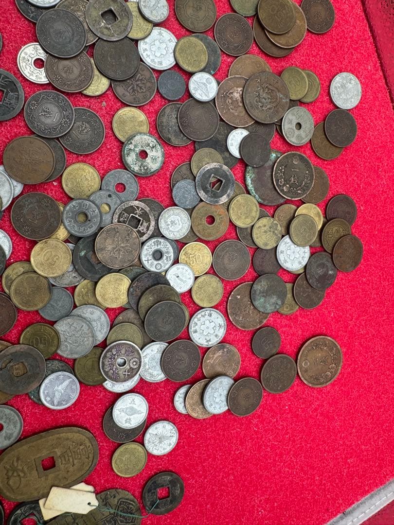 ま*能様 【大量・1600グラム】古銭まとめ　5銭・10銭・50銭・天保通宝など