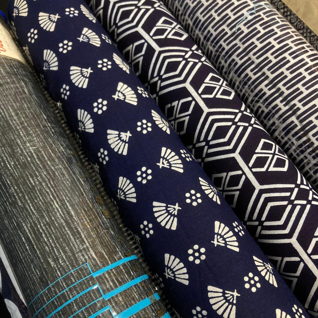 着物と帯オレンジ y169◾️未使用美品全て木綿浴衣反物20点まとめて◾️