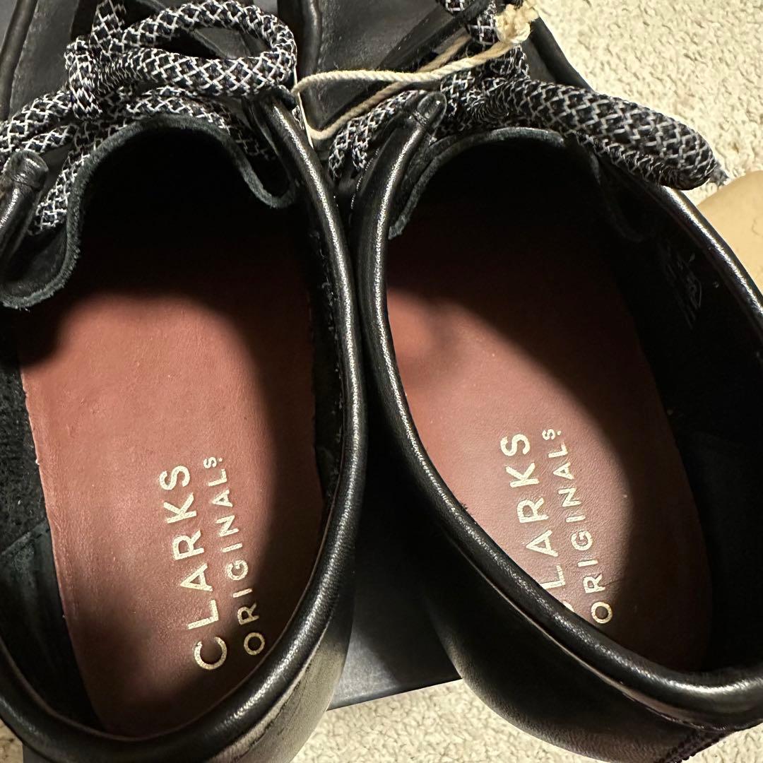 クラークス　ワラビー　オールレザー　ブラック　41 美品