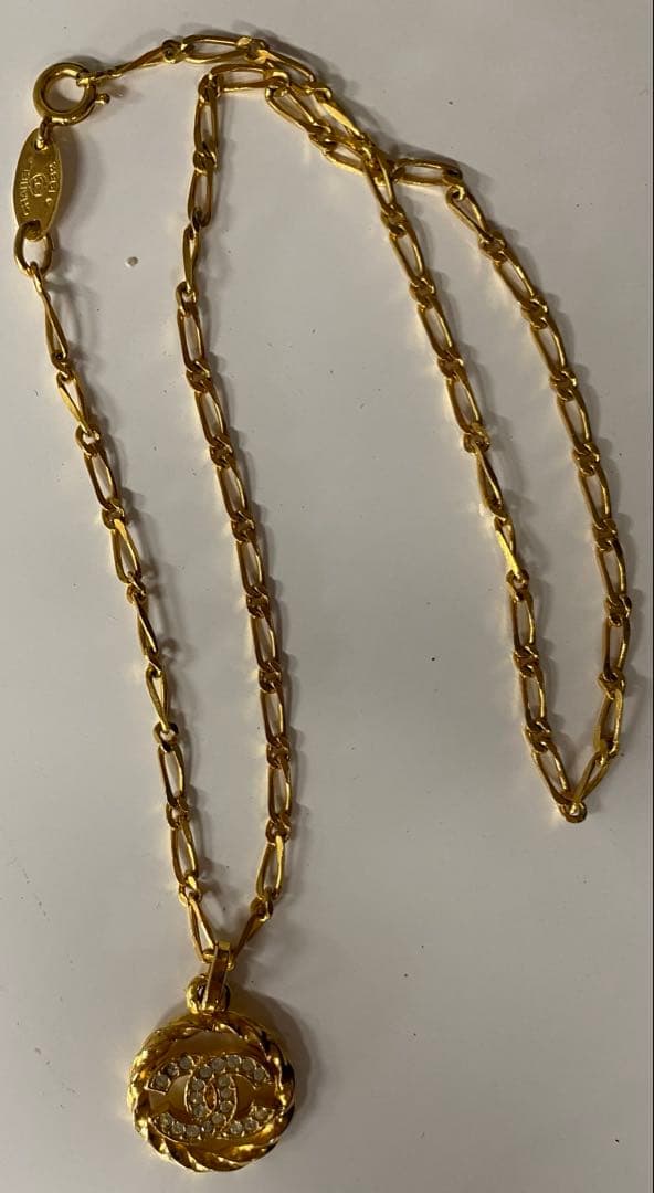 【美品】CHANEL シャネル　ゴールドネックレス　ココマークラウンド　GP