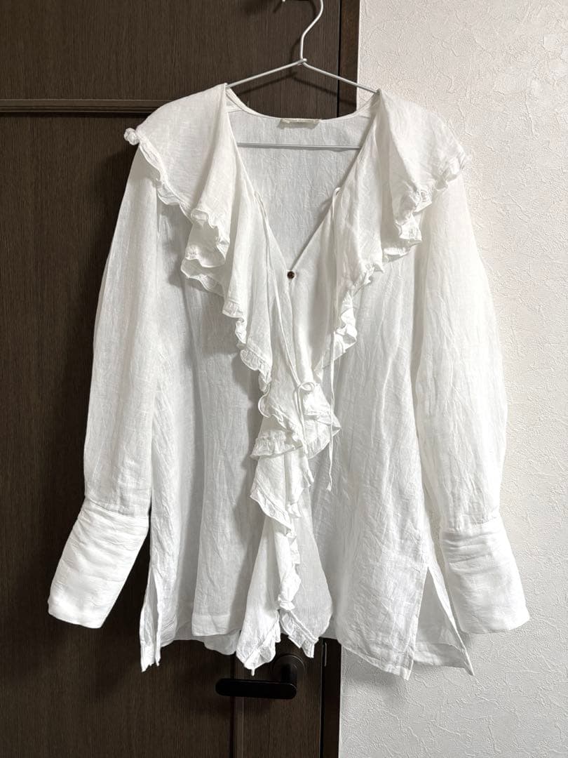 完売希少uhr ruffle frill shirt ラッフル　フリル　シャツ