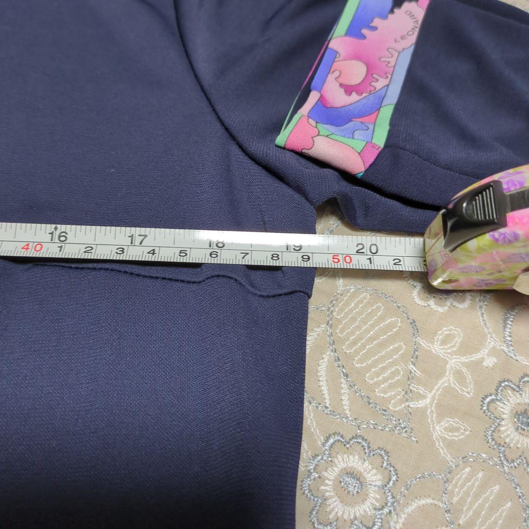 LEONARD 長袖 Tシャツ ネイビー