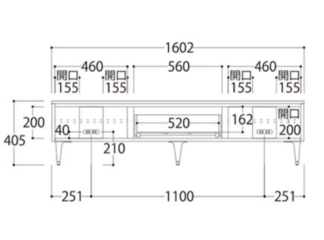 AYANO（綾野製作所）XENO ゼノ 160 テレビボード セラミックグレイ