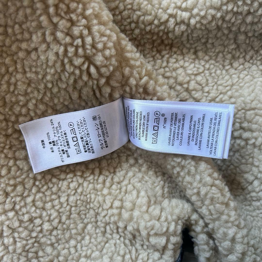 ポロラフルローレン　デニムウエスタンジャケット　ボア　ヴィンテージ加工　XS