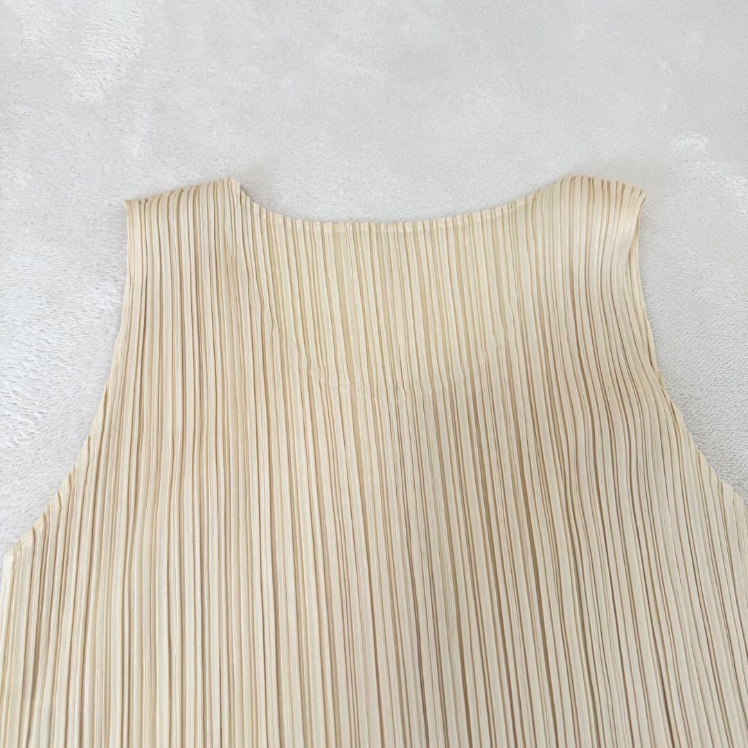 極美品✨PLEATS PLEASE 変形　チュニック　バイカラー　ノースリーブ