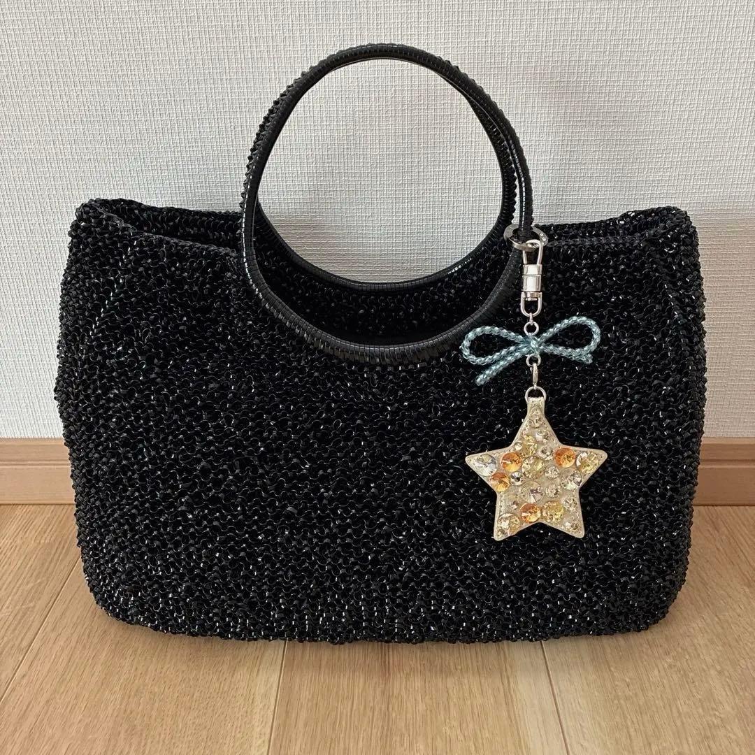 【美品】ANTEPRIMA 星型チャーム ラ ミア シェルタ ブルーシルバー