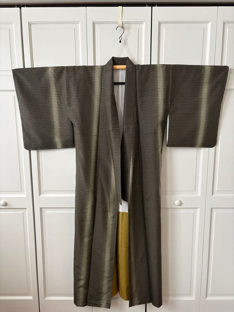 【未使用品】根津儀一　縞華織　花織紬　スモールサイズ