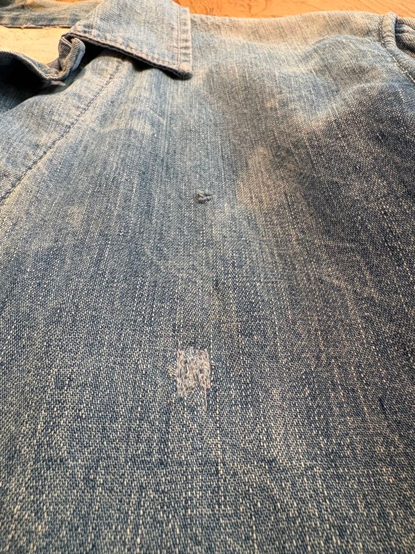 50s ビンテージ カバーオール ブランケットデニム　月桂樹ボタン