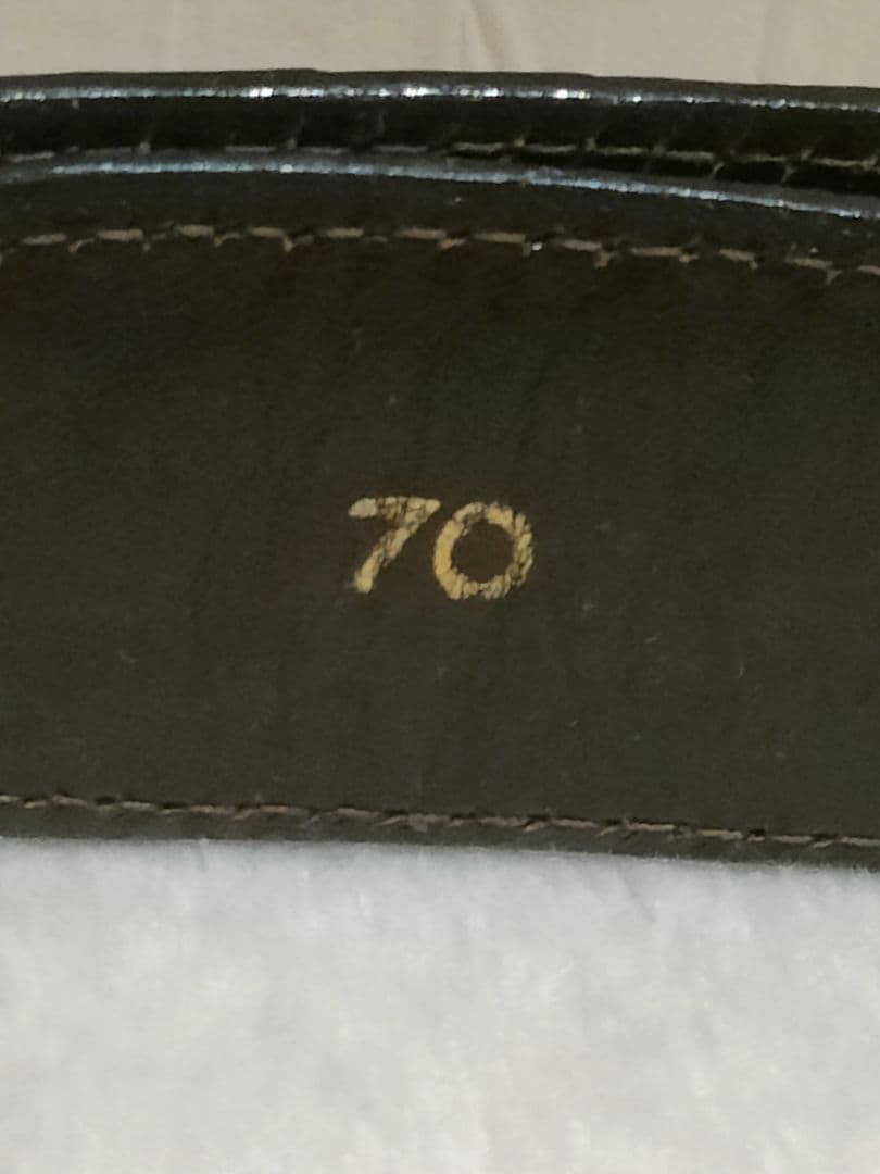 CELINE　セリーヌ ベルト 馬車金具 クロコ型押し レザー 革 ウエスト