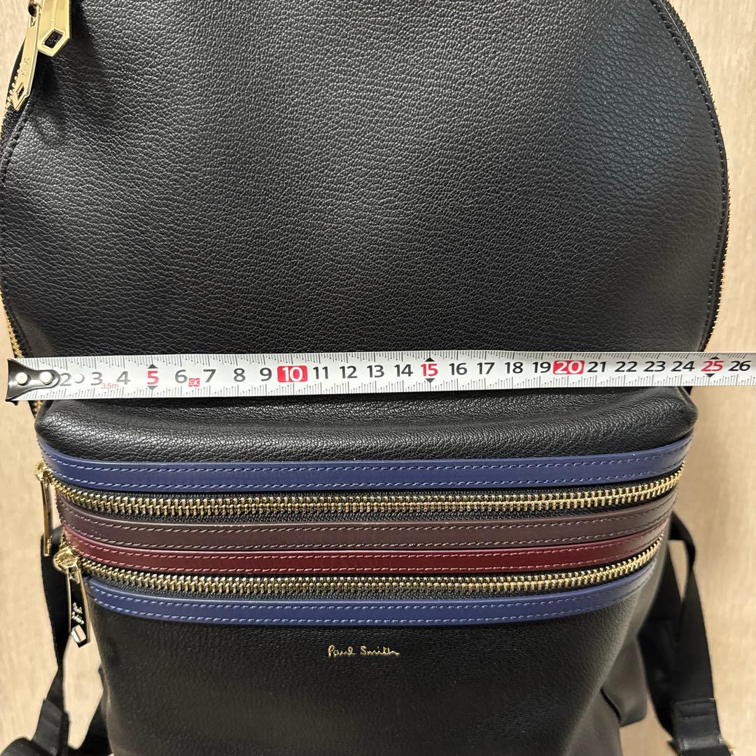 【美品】ポールスミス シグネチャージップストライプ リュック PSN484レザー