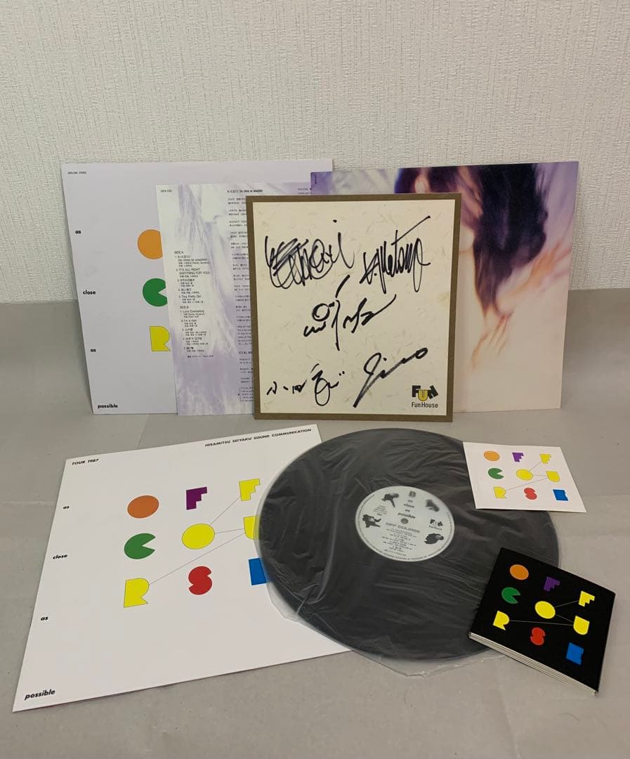 オフコース サイン色紙／ツアーパンフ•フォトブック／LPレコード他