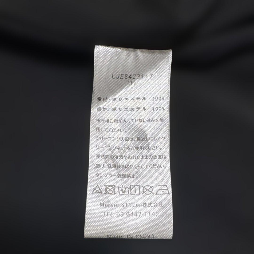 Leja パールビジュープリーツフレアスリーブビーズマーメイドシルエットドレス