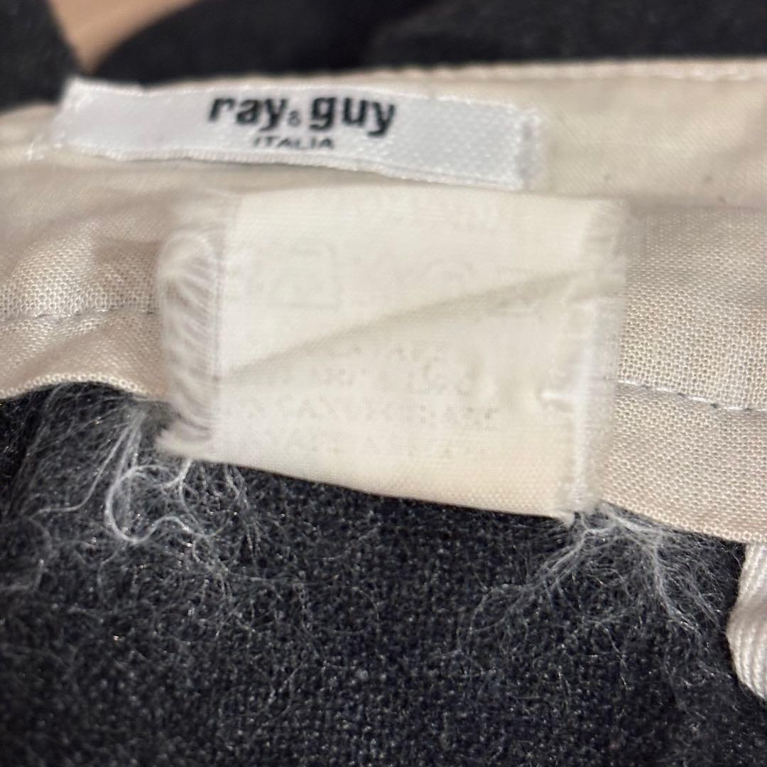 希少 ray&guy 2タック ワイドスラックス ウール サイドアジャスター